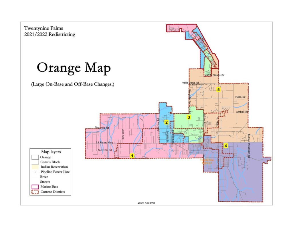 Selected Map Redistrict Twentynine Palms